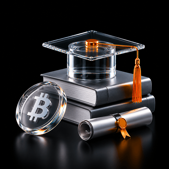 Academy graduation cap, books and scroll